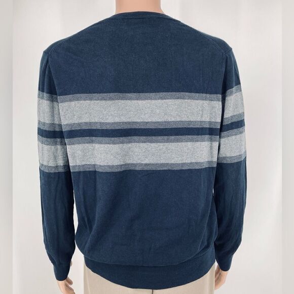 Banana Republic Luxury Blend Silk Striped Men’s Sweater Size L - Picture 4 of 7
